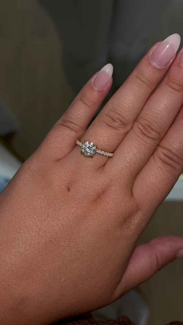 Round Diamond Ring | 925 Sterling Silver