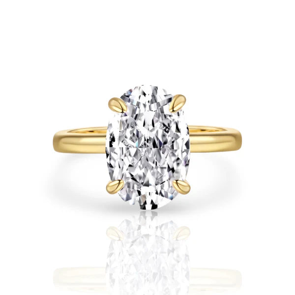 Oval Diamond Ring | 925 Sterling Silver